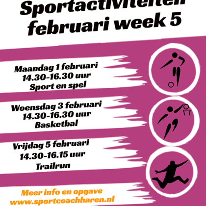 Sportactiviteiten februari week 5